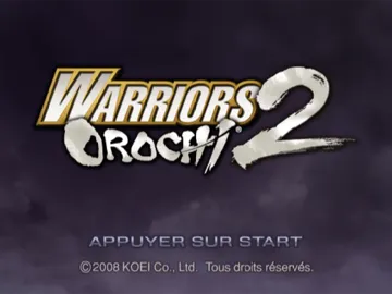 Warriors Orochi 2 screen shot title